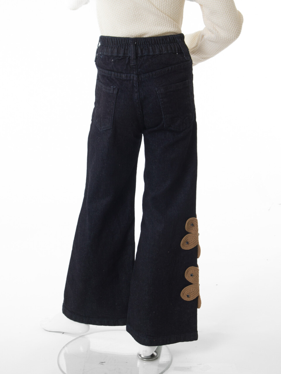 Kız Çocuk Folarlı 3'lu Alt Üst Takım 7-14 Yaş 3907-4907 Bej - 14