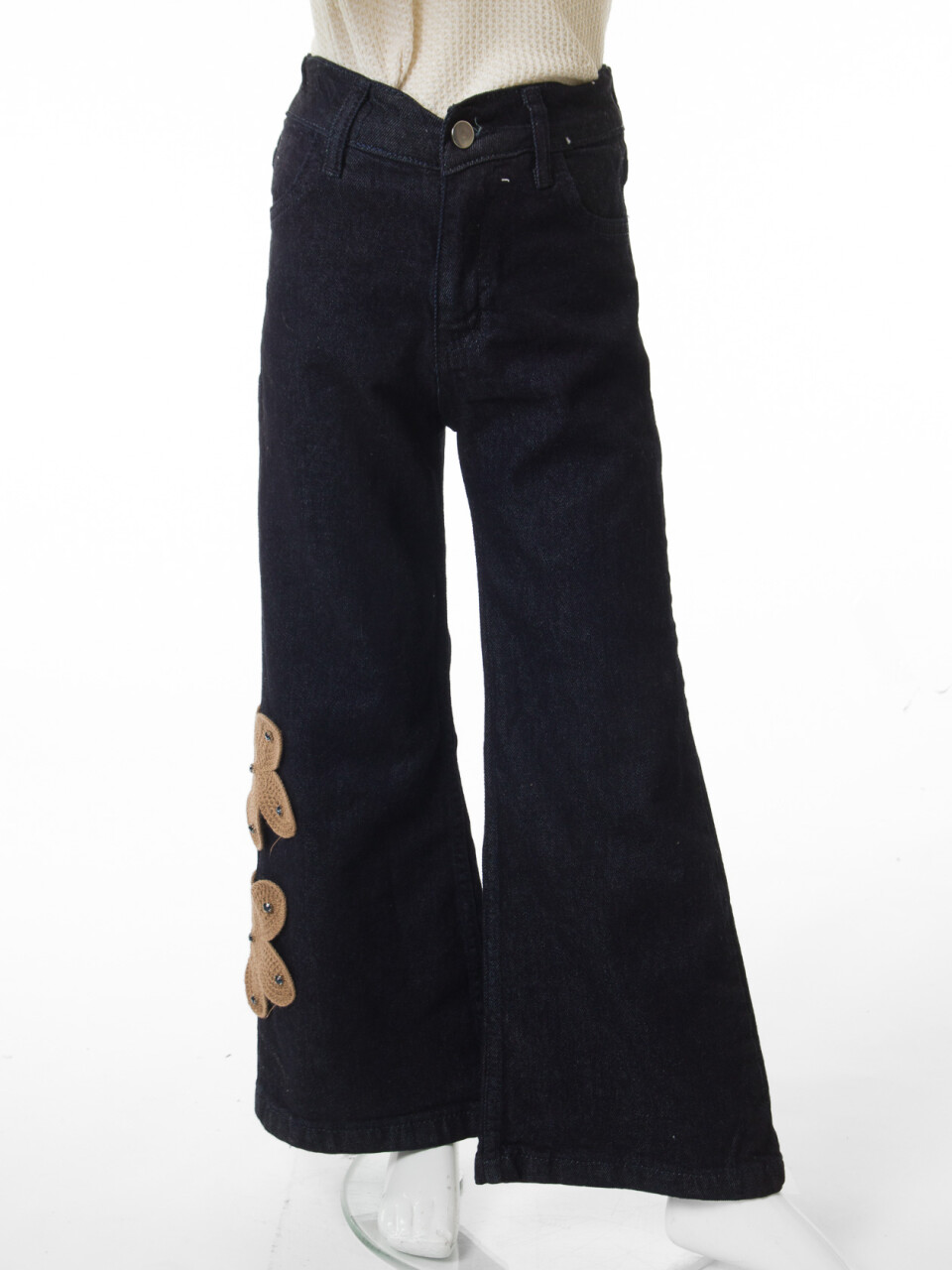 Kız Çocuk Folarlı 3'lu Alt Üst Takım 7-14 Yaş 3907-4907 Bej - 15