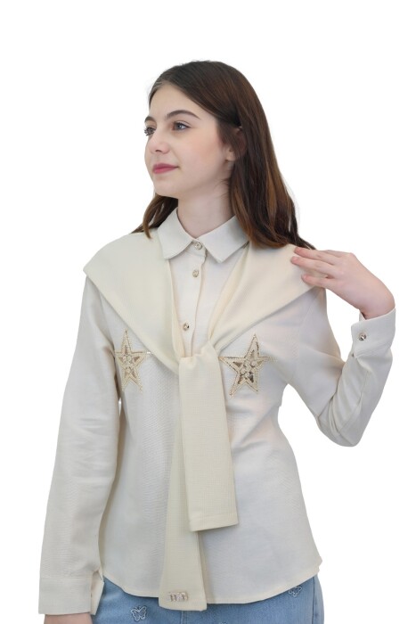 Kız Çocuk Alt Üst Takım 7-10 Yaş 20093 Bej - 2