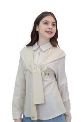 Kız Çocuk Alt Üst Takım 7-10 Yaş 20093 Bej - 3