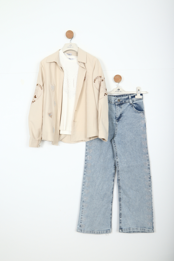 طقم علوي وسفلي للبنات من عمر 11 إلى 15 سنة 30054 - 4