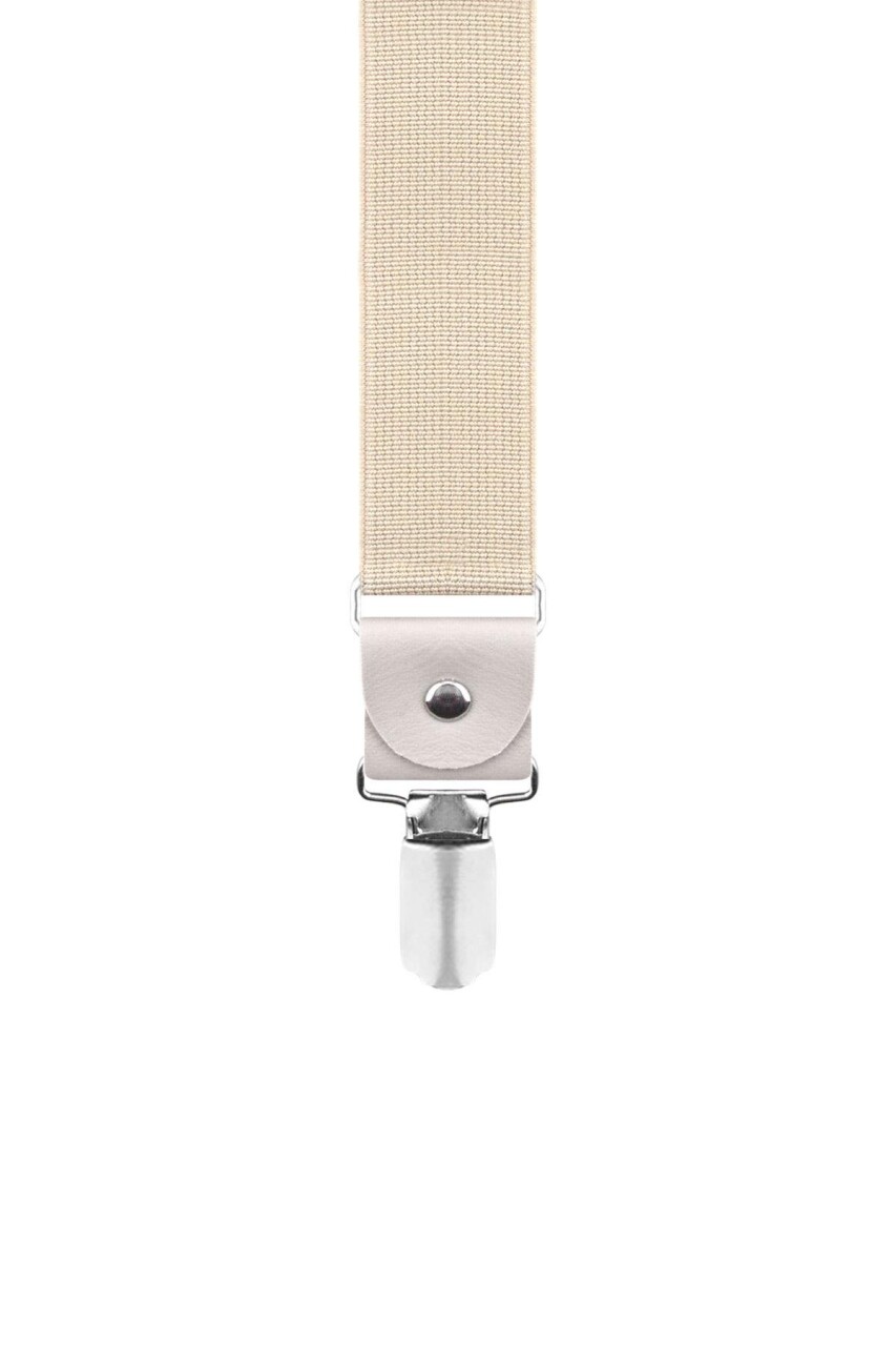 Ayarlanabilir Klipsli Krem Çocuk Kemer Pantolon Askısı - 7