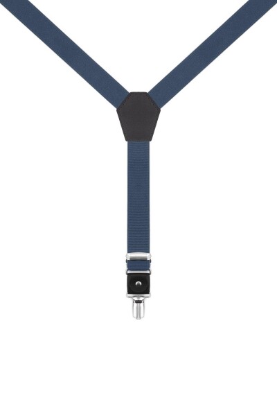 Ayarlanabilir Klipsli Lacivert Çocuk Kemer Pantolon Askısı - 6