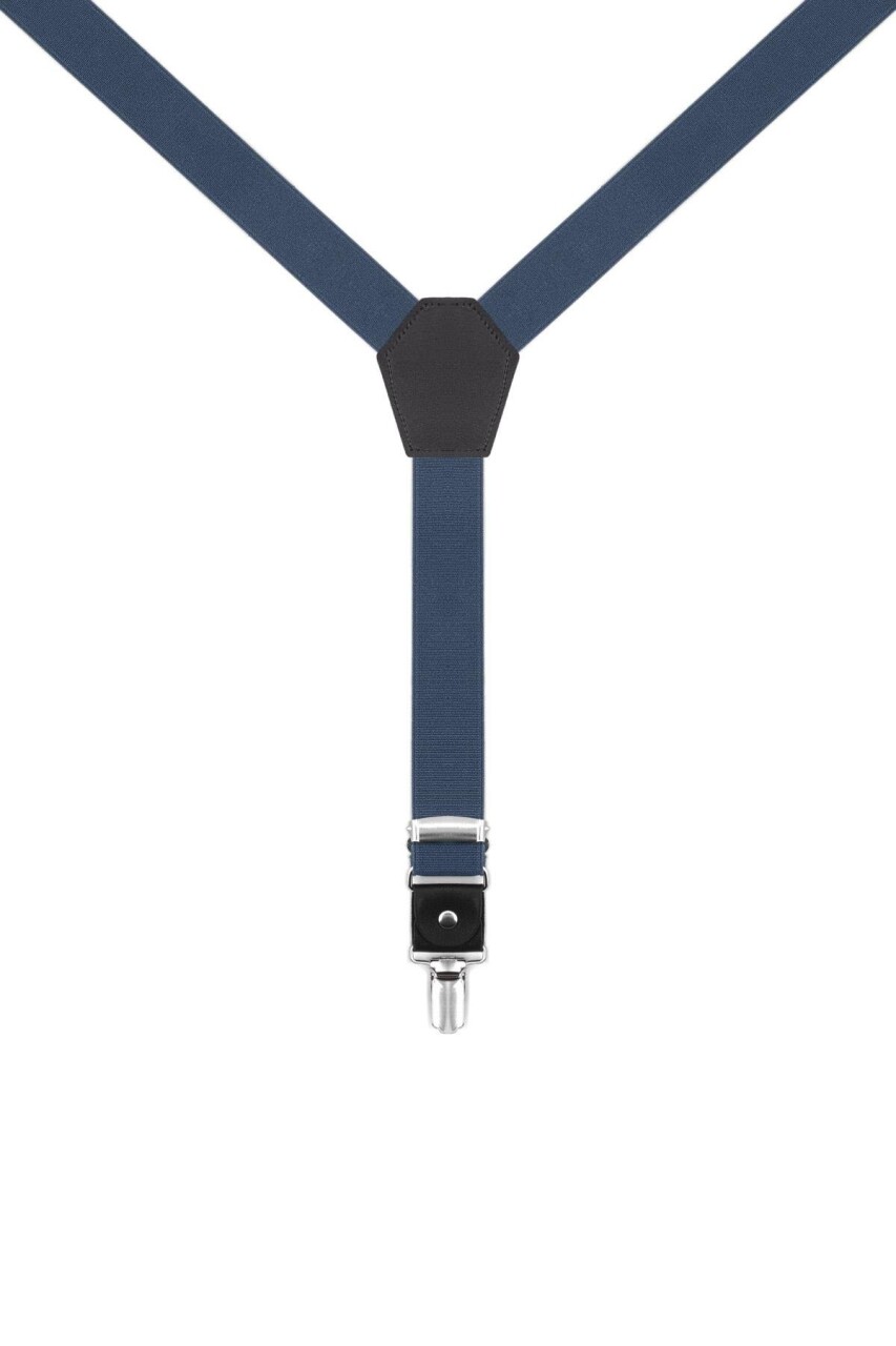 Ayarlanabilir Klipsli Lacivert Çocuk Kemer Pantolon Askısı - 13