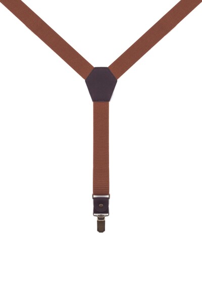 Ayarlanabilir Klipsli Taba Çocuk Kemer Pantolon Askısı - 6