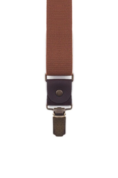 Ayarlanabilir Klipsli Taba Çocuk Kemer Pantolon Askısı - 7