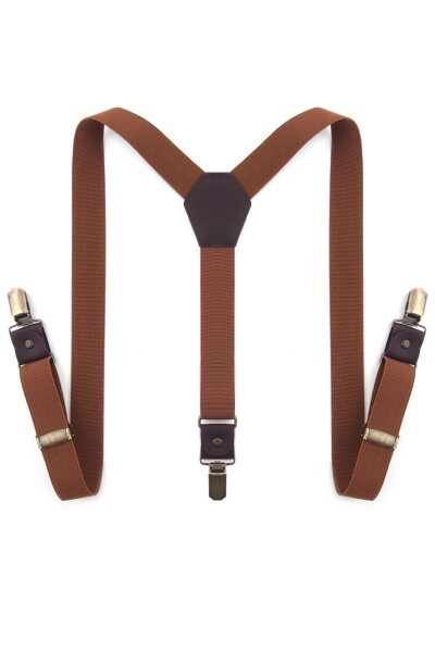 Ayarlanabilir Klipsli Taba Çocuk Kemer Pantolon Askısı - 12