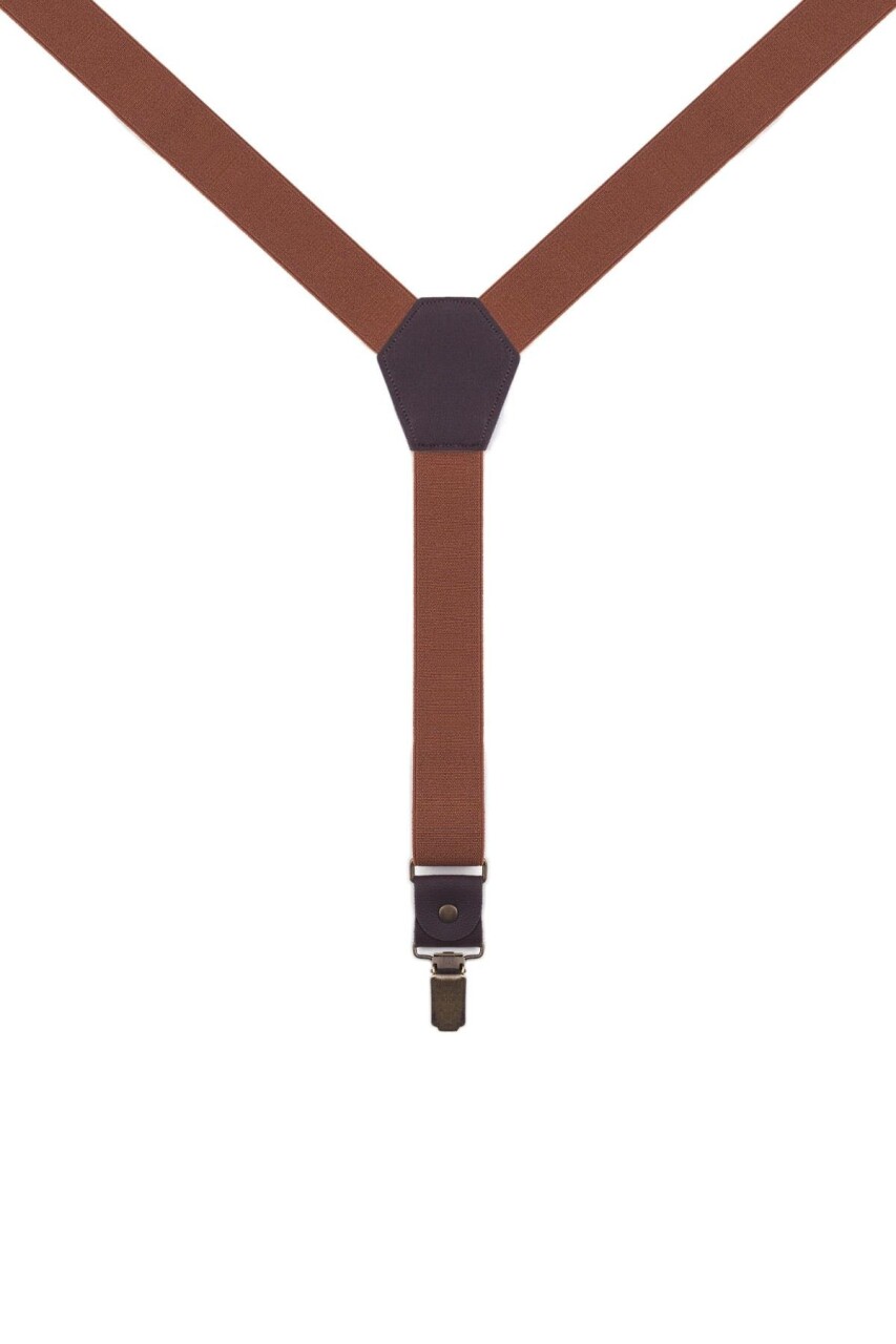 Ayarlanabilir Klipsli Taba Çocuk Kemer Pantolon Askısı - 13