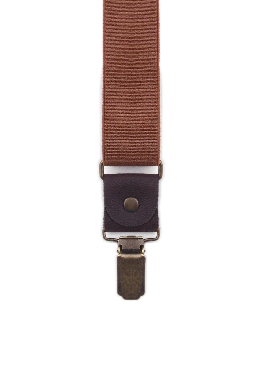 Ayarlanabilir Klipsli Taba Çocuk Kemer Pantolon Askısı - 14