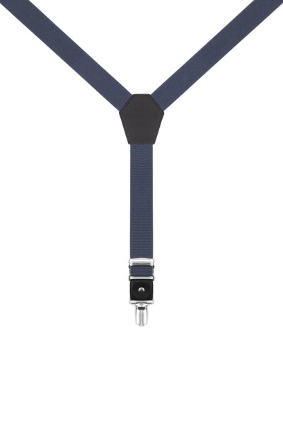 Ayarlanabilir Klipsli Gri Lacivert Çocuk Kemer Pantolon Askısı - 6