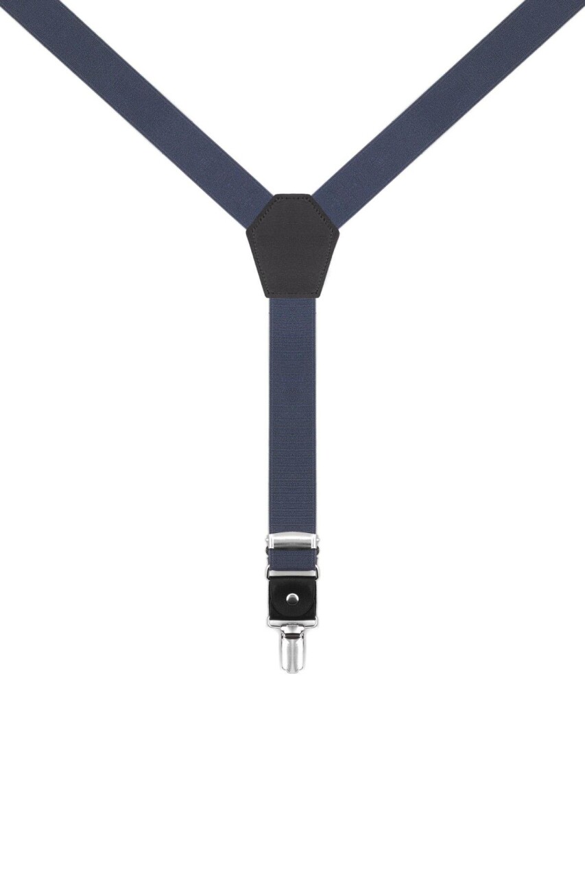 Ayarlanabilir Klipsli Gri Lacivert Çocuk Kemer Pantolon Askısı - 6