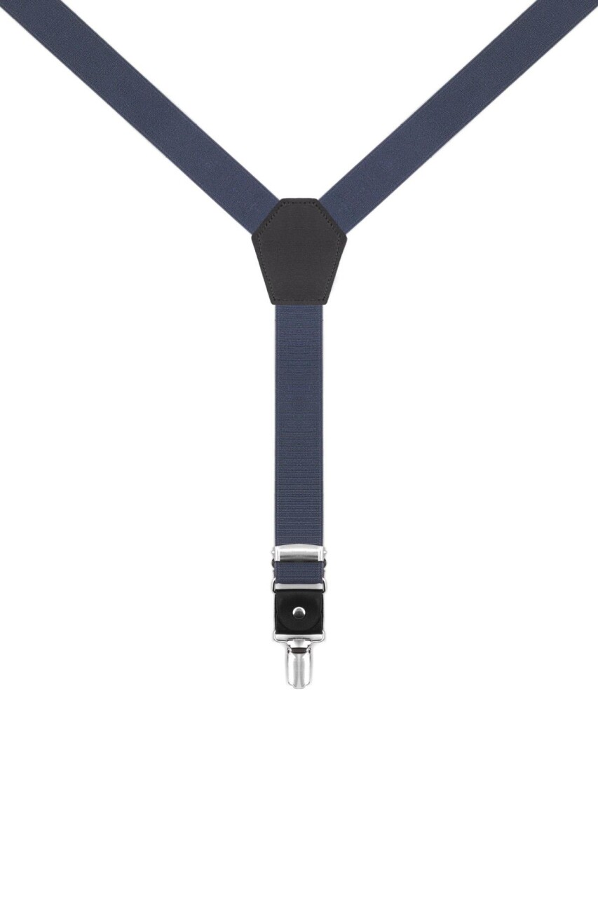Ayarlanabilir Klipsli Gri Lacivert Çocuk Kemer Pantolon Askısı - 13