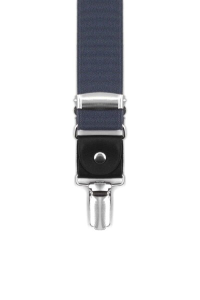 Ayarlanabilir Klipsli Gri Lacivert Çocuk Kemer Pantolon Askısı - 14