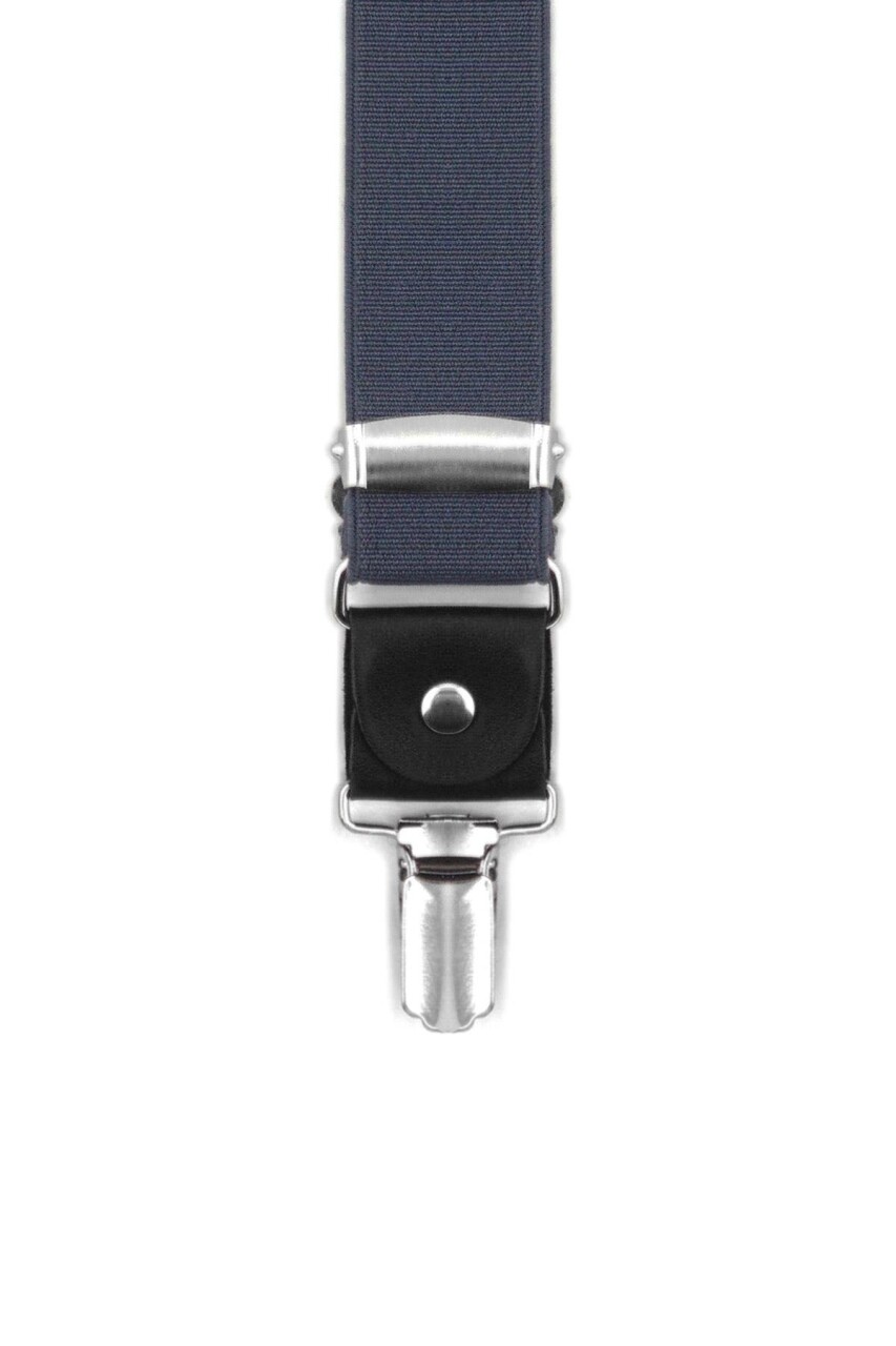 Ayarlanabilir Klipsli Gri Lacivert Çocuk Kemer Pantolon Askısı - 14