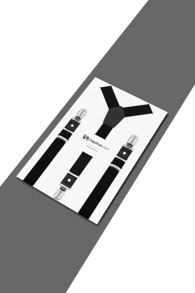 Ayarlanabilir Klipsli Siyah Çocuk Kemer Pantolon Askısı - 3