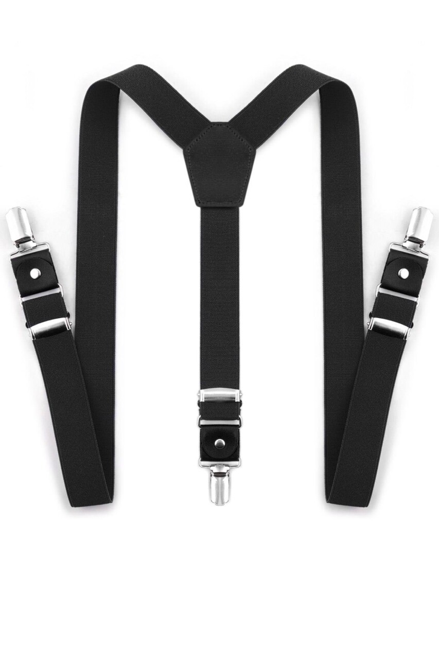 Ayarlanabilir Klipsli Siyah Çocuk Kemer Pantolon Askısı - 5