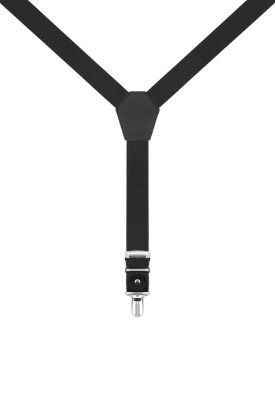 Ayarlanabilir Klipsli Siyah Çocuk Kemer Pantolon Askısı - 6