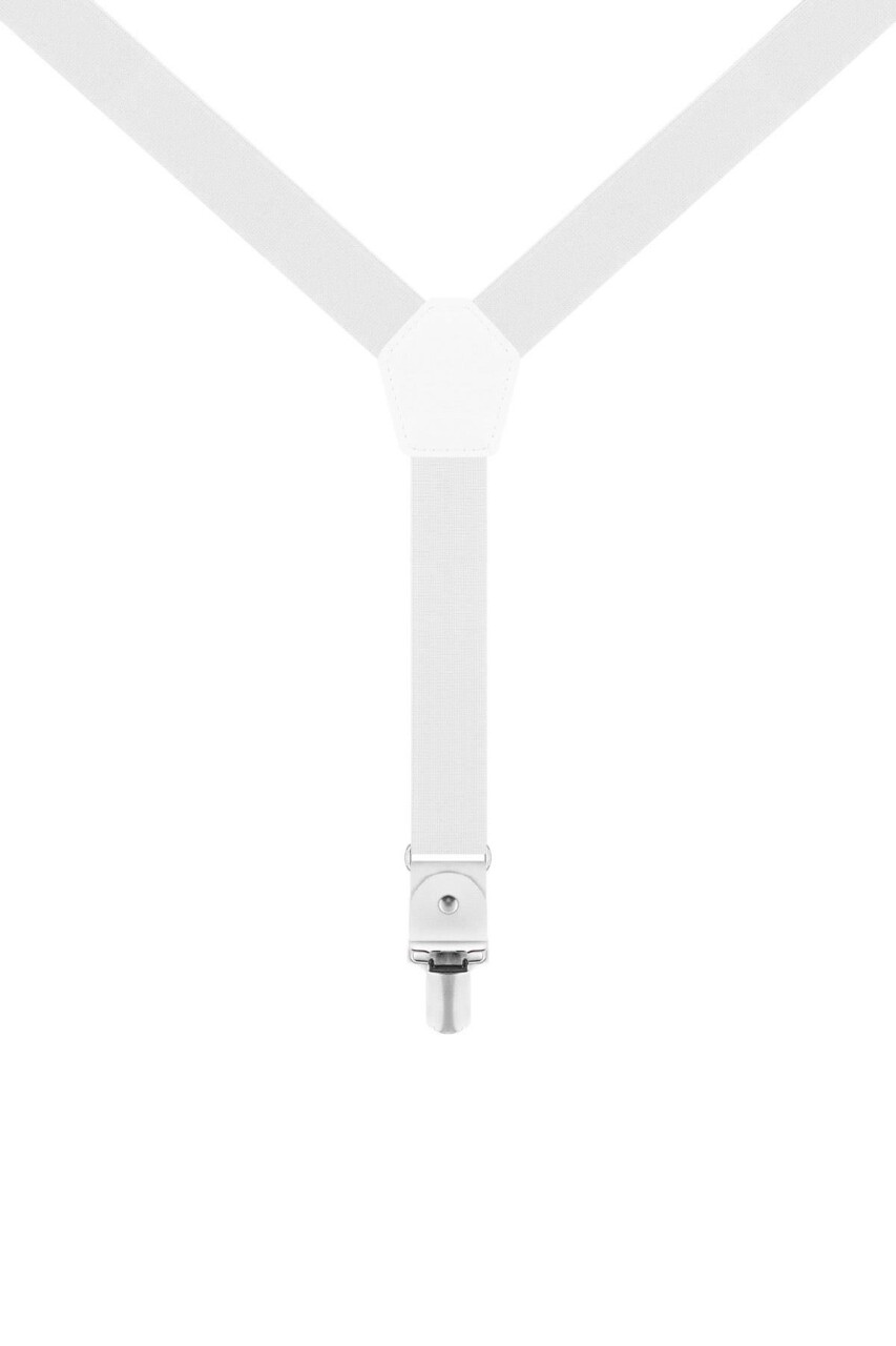 Ayarlanabilir Klipsli Beyaz Çocuk Kemer Pantolon Askısı - 6