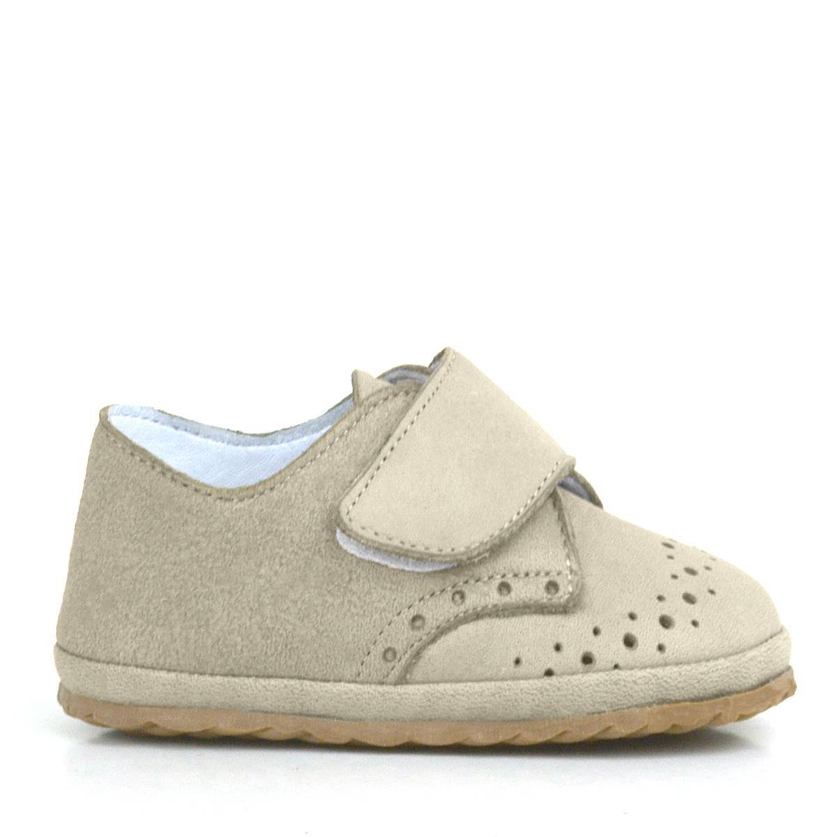 حذاء أطفال من جلد المنك الأصلي مع شريط فيلكرو - 3