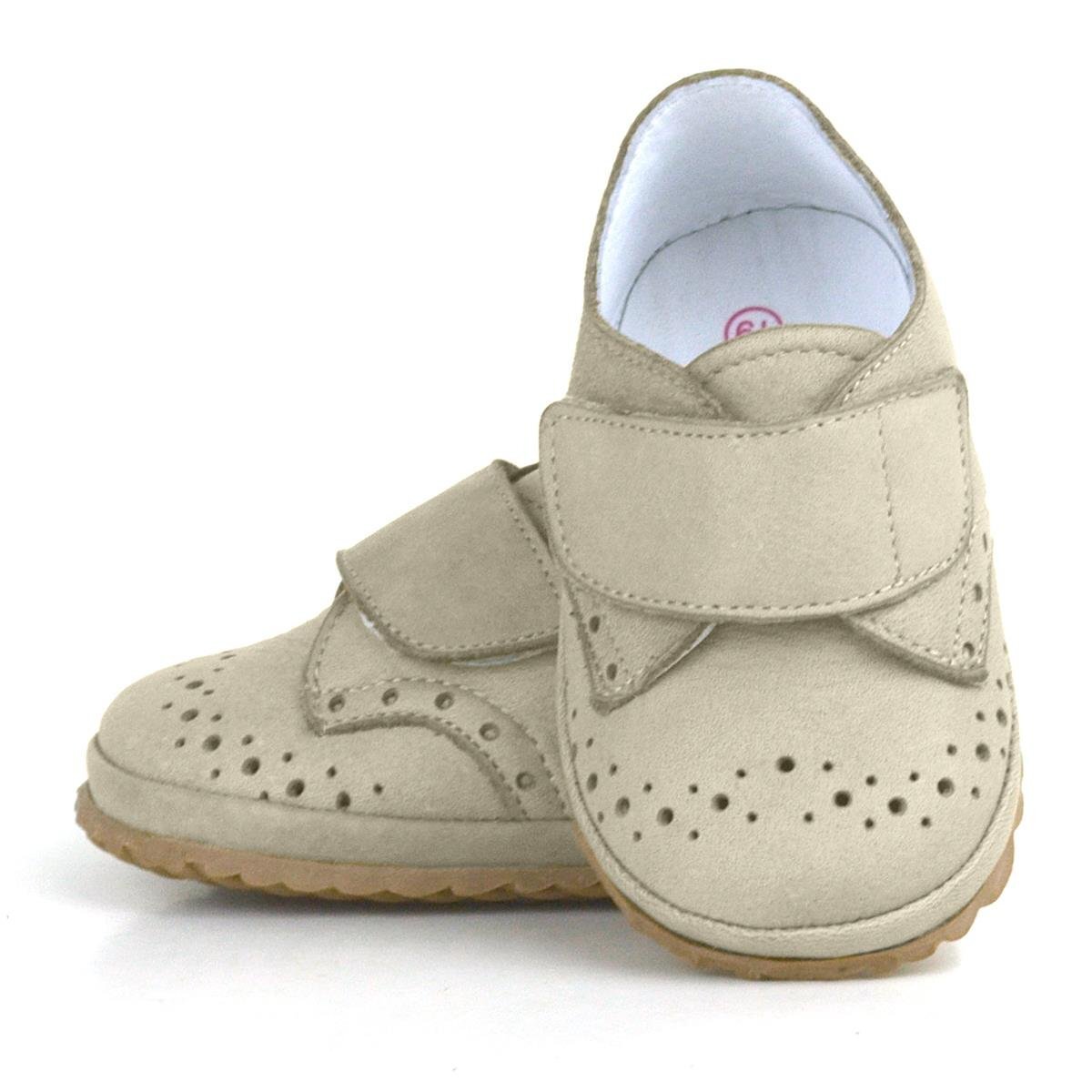 حذاء أطفال من جلد المنك الأصلي مع شريط فيلكرو - 7
