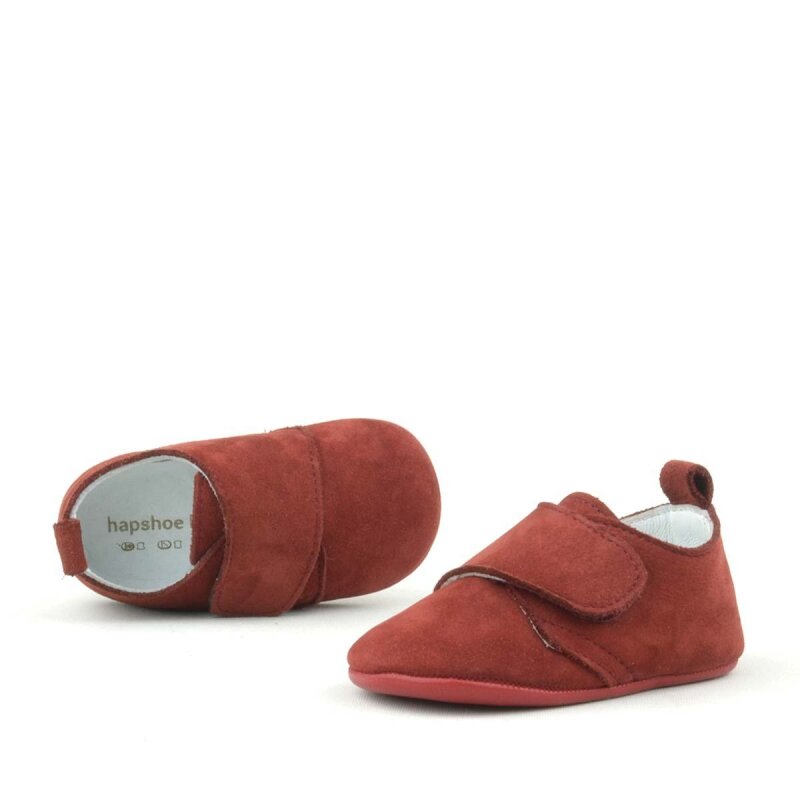 Booba Hakiki Deri Bordo Cırtlı Bebek Patik - 5