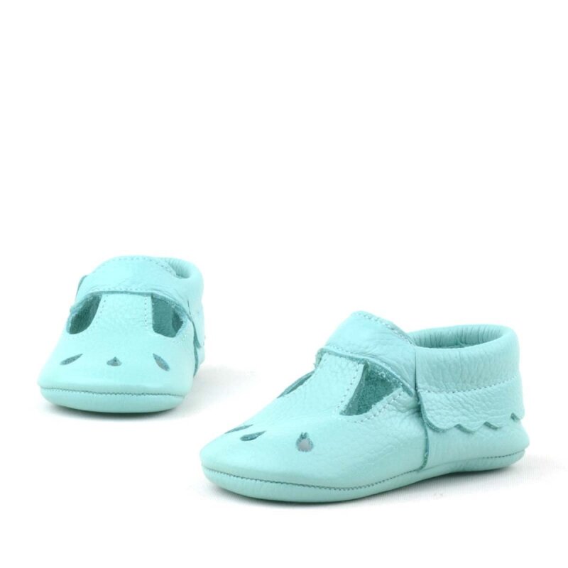 حذاء أطفال مطاطي من الجلد الطبيعي باللون الأخضر من Bubbles - 5