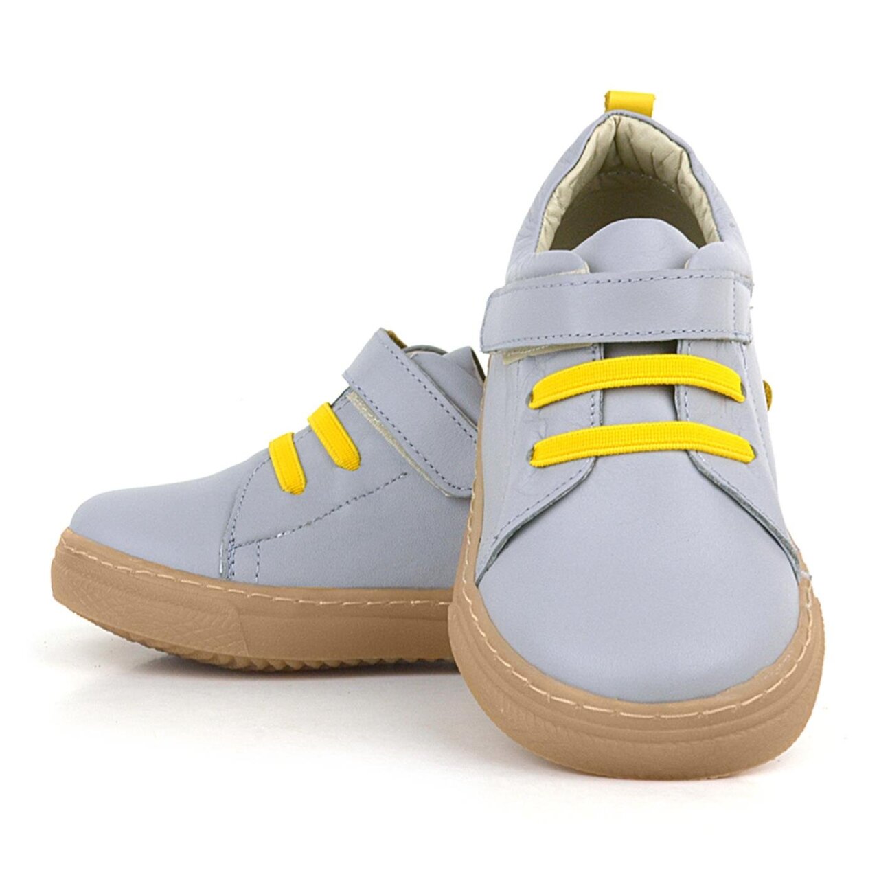 حذاء أطفال تشريحي من الجلد الطبيعي الناعم والمرن بشريط فيلكرو - 6