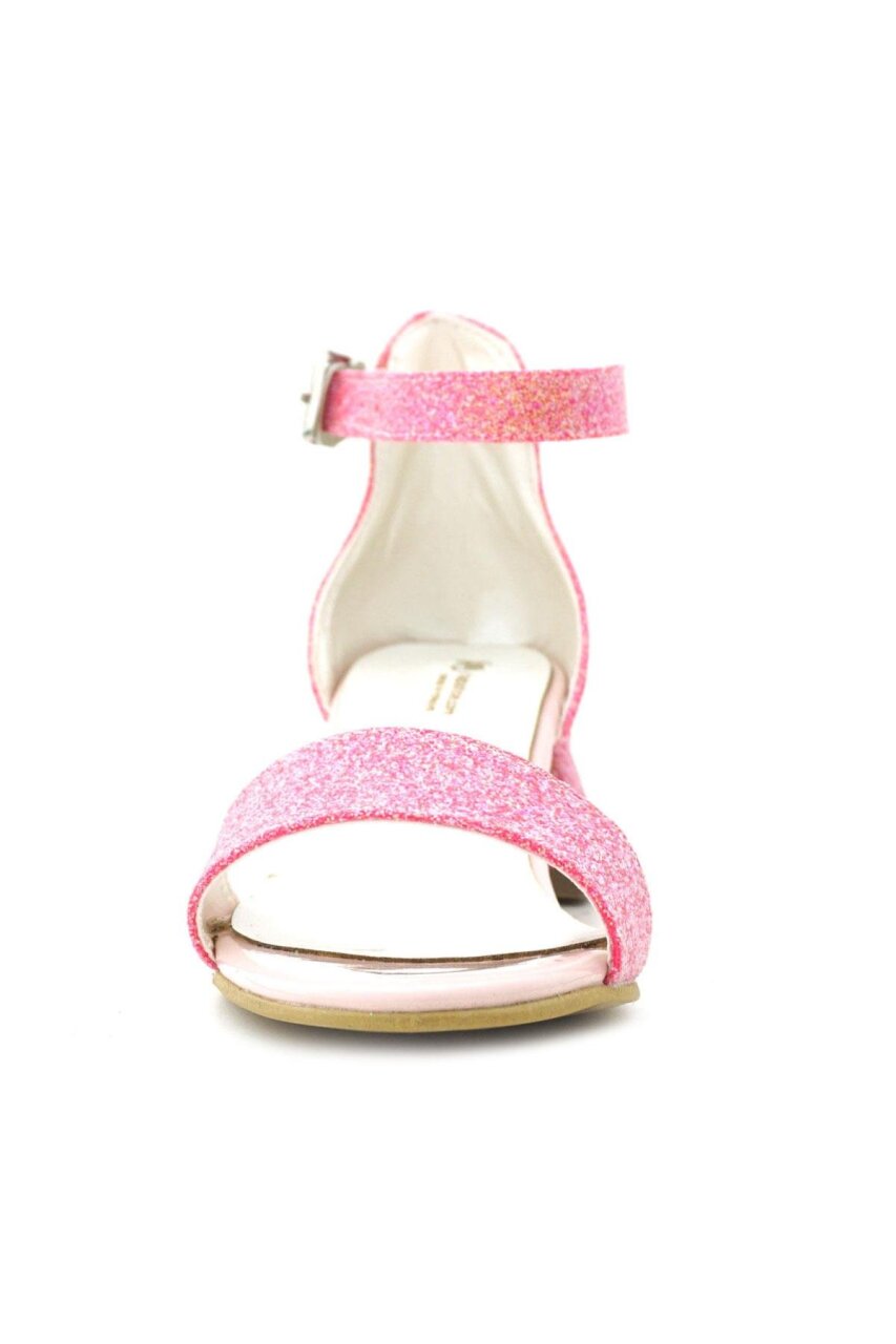 حذاء سهرة بحزام واحد من ليلو برّاق باللون الوردي الفوشيا للبنات بكعب عالٍ - 3