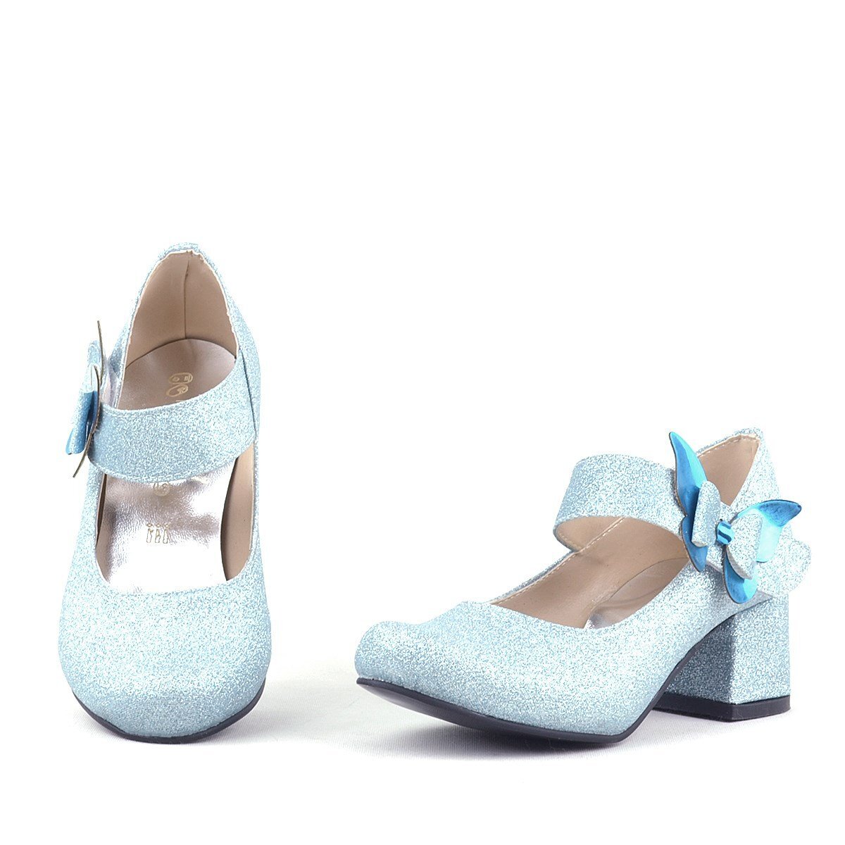 حذاء وينكس الأزرق اللامع ذو الكعب العالي للفتيات - 7