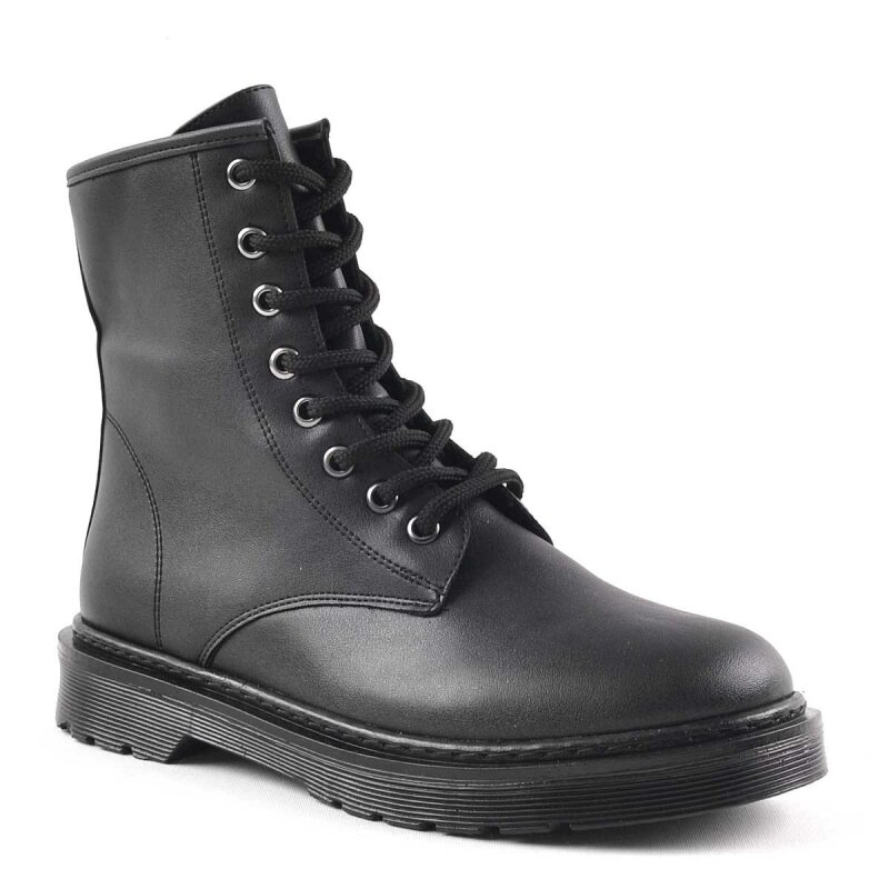 Amelia Mat Siyah Kadın Postal Bot - hapshoe look