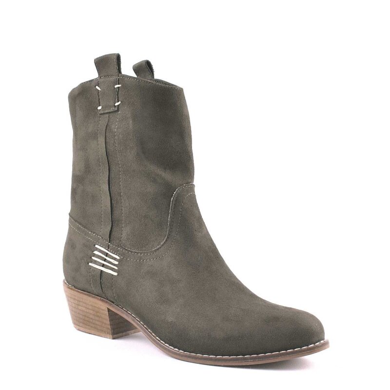 Lilah Haki Yeşil Kadın Kovboy Bot Çizme - hapshoe look