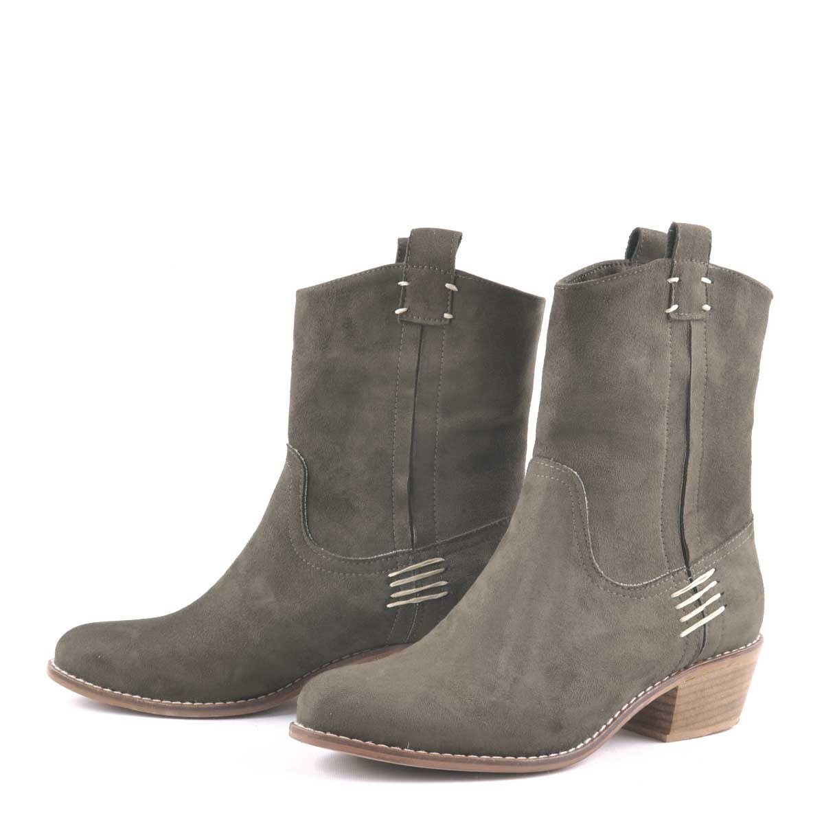 Lilah Haki Yeşil Kadın Kovboy Bot Çizme - 3