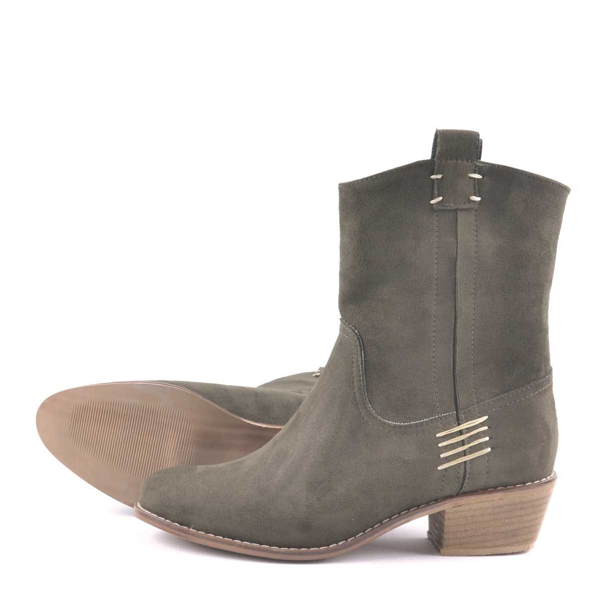 Lilah Haki Yeşil Kadın Kovboy Bot Çizme - 4