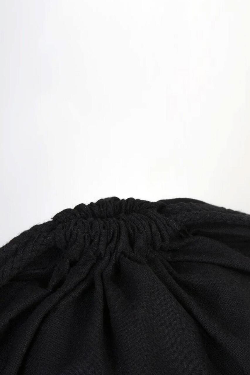 Hapshoe Look Siyah 35x40 cm Unisex Ham Bez Büzgülü Ayakkabı Terlik Çantası - 5