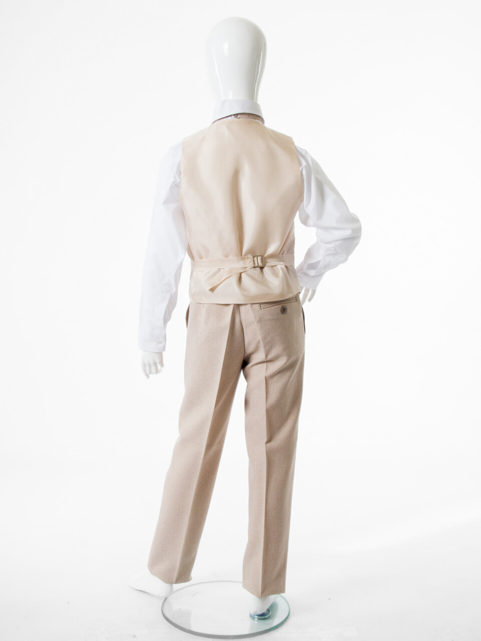 Erkek Çocuk Papiyonlu 4'lü Takım Elbise 1-13 Yaş 133 Bej - 2