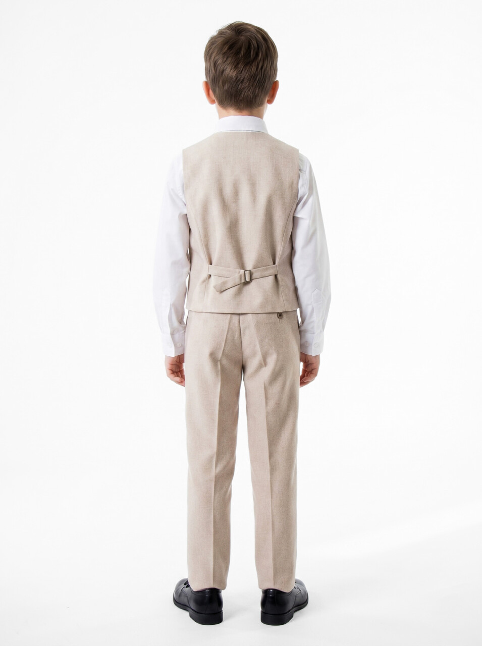 Erkek Çocuk Papiyonlu 4'lü Takım Elbise 1-13 Yaş 133 Bej - 5