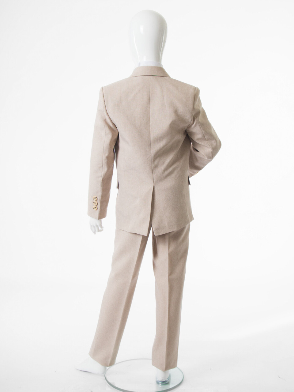 Erkek Çocuk Papiyonlu 4'lü Takım Elbise 1-13 Yaş 133 Bej - 9