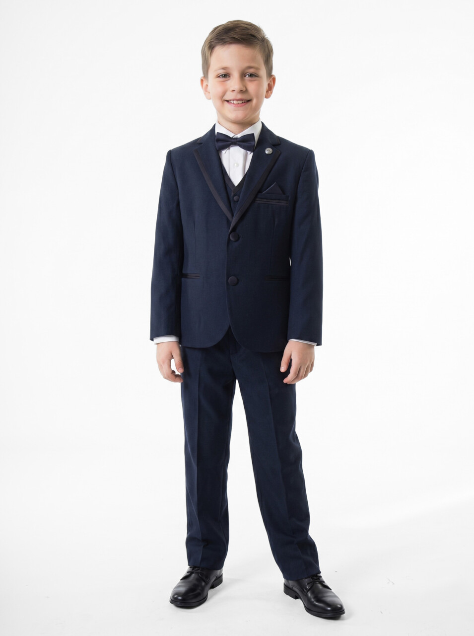 Erkek Çocuk Papiyonlu 4'lü Takım Elbise 1-13 Yaş 98 Lacivert - 1