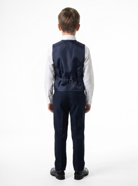 Erkek Çocuk Papiyonlu 4'lü Takım Elbise 1-13 Yaş 98 Lacivert - 5