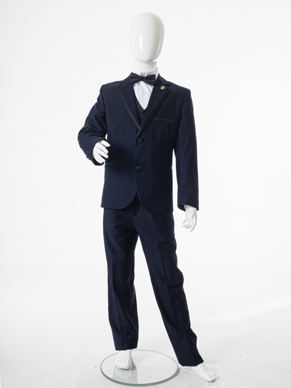 Erkek Çocuk Papiyonlu 4'lü Takım Elbise 1-13 Yaş 98 Lacivert - 8