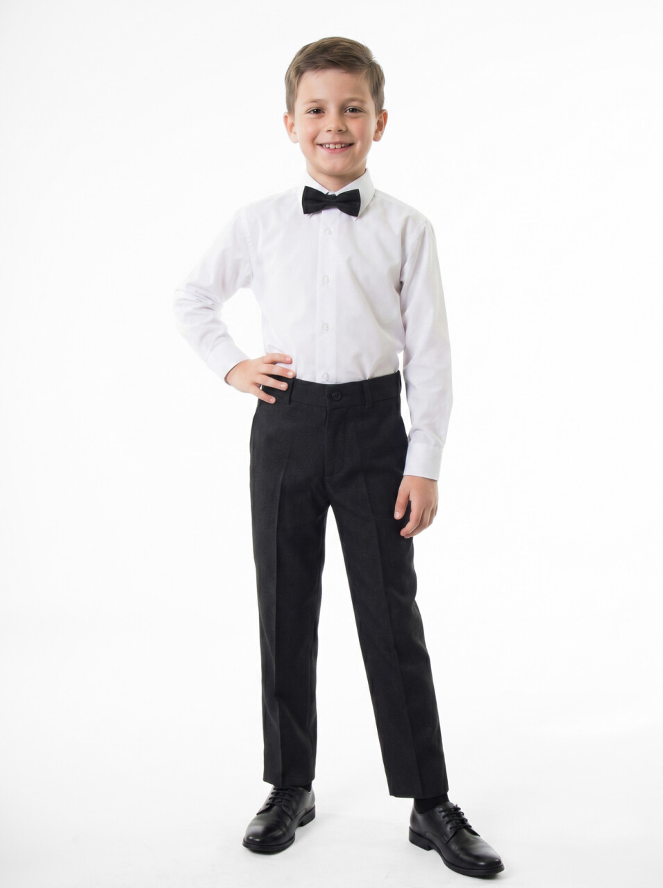 Erkek Çocuk Papiyonlu 4'lü Takım Elbise 1-13 Yaş 132 Siyah - 6