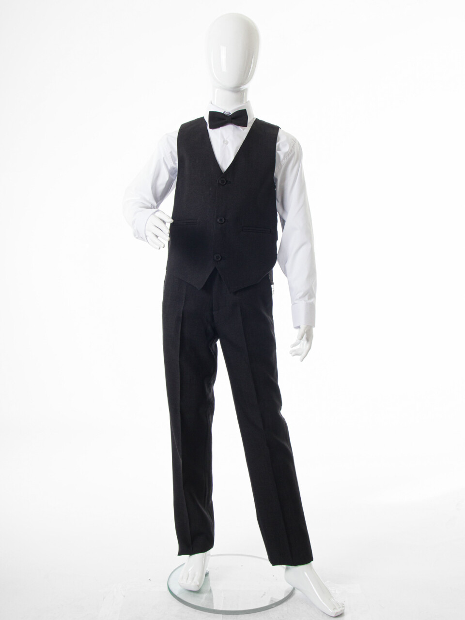 Erkek Çocuk Papiyonlu 4'lü Takım Elbise 1-13 Yaş 132 Siyah - 10