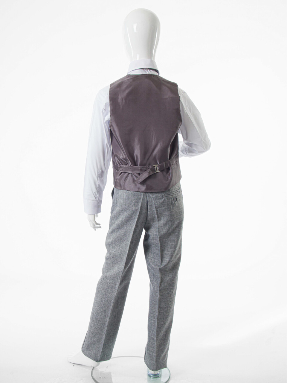 Erkek Çocuk Papiyonlu 4'lü Takım Elbise 1-13 Yaş 129 Gri - 2