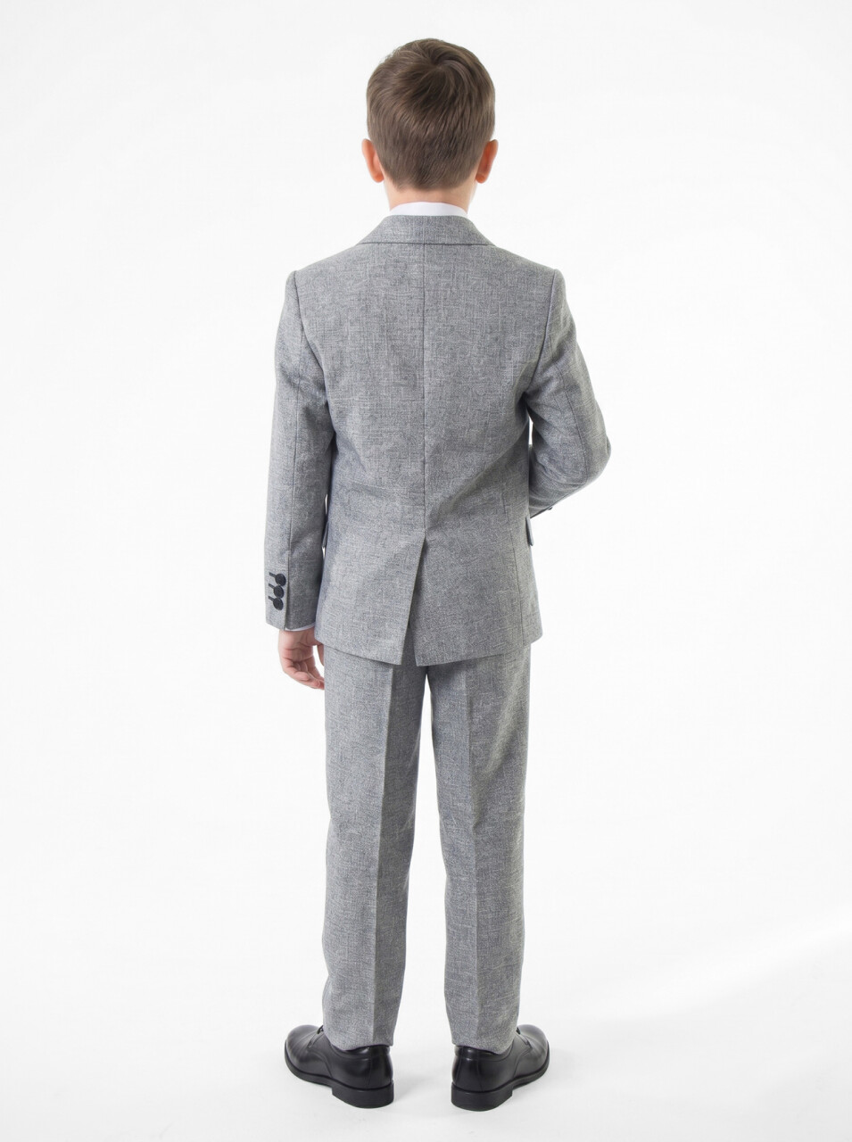 Erkek Çocuk Papiyonlu 4'lü Takım Elbise 1-13 Yaş 129 Gri - 3