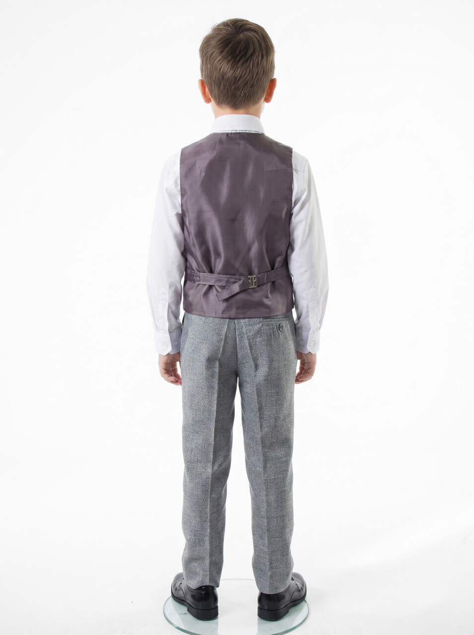 Erkek Çocuk Papiyonlu 4'lü Takım Elbise 1-13 Yaş 129 Gri - 5