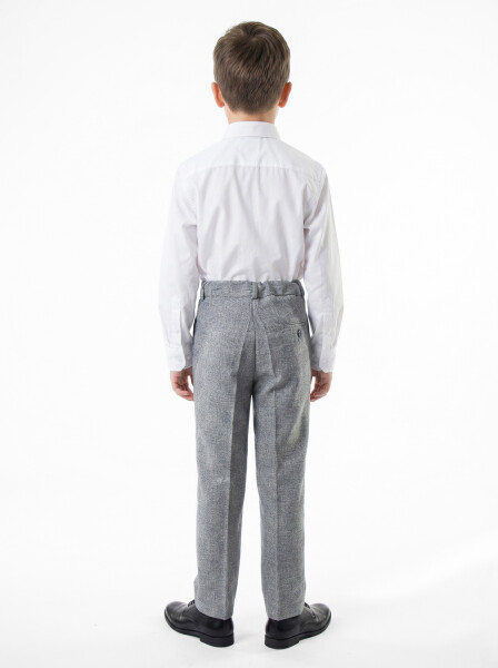 Erkek Çocuk Papiyonlu 4'lü Takım Elbise 1-13 Yaş 129 Gri - 7