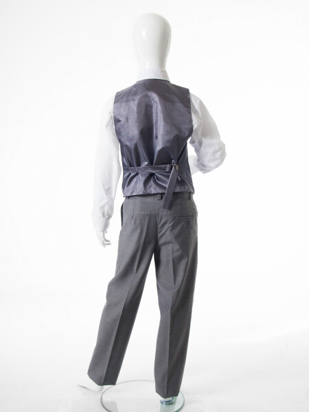 Erkek Çocuk Papiyonlu 4'lü Takım Elbise 1-13 Yaş 96 Gri - 2