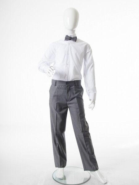 Erkek Çocuk Papiyonlu 4'lü Takım Elbise 1-13 Yaş 96 Gri - 11