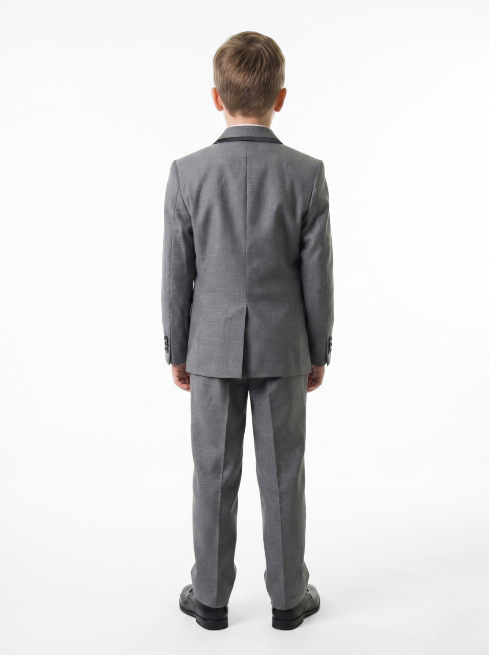 Erkek Çocuk Papiyonlu 4'lü Takım Elbise 1-13 Yaş 96 Gri - 3