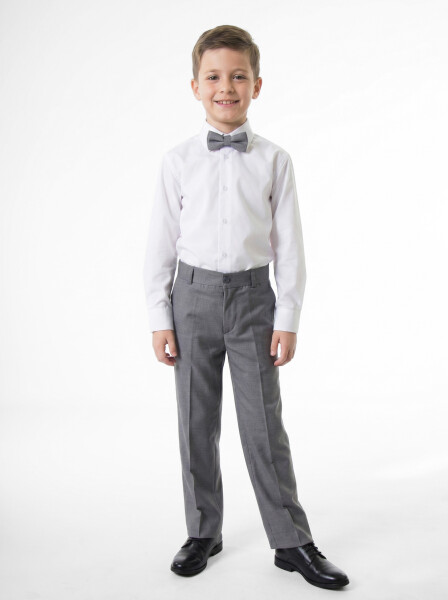 Erkek Çocuk Papiyonlu 4'lü Takım Elbise 1-13 Yaş 96 Gri - 6
